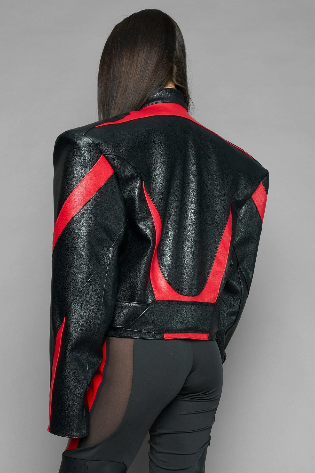 power shoulder moto jacket - Image 17