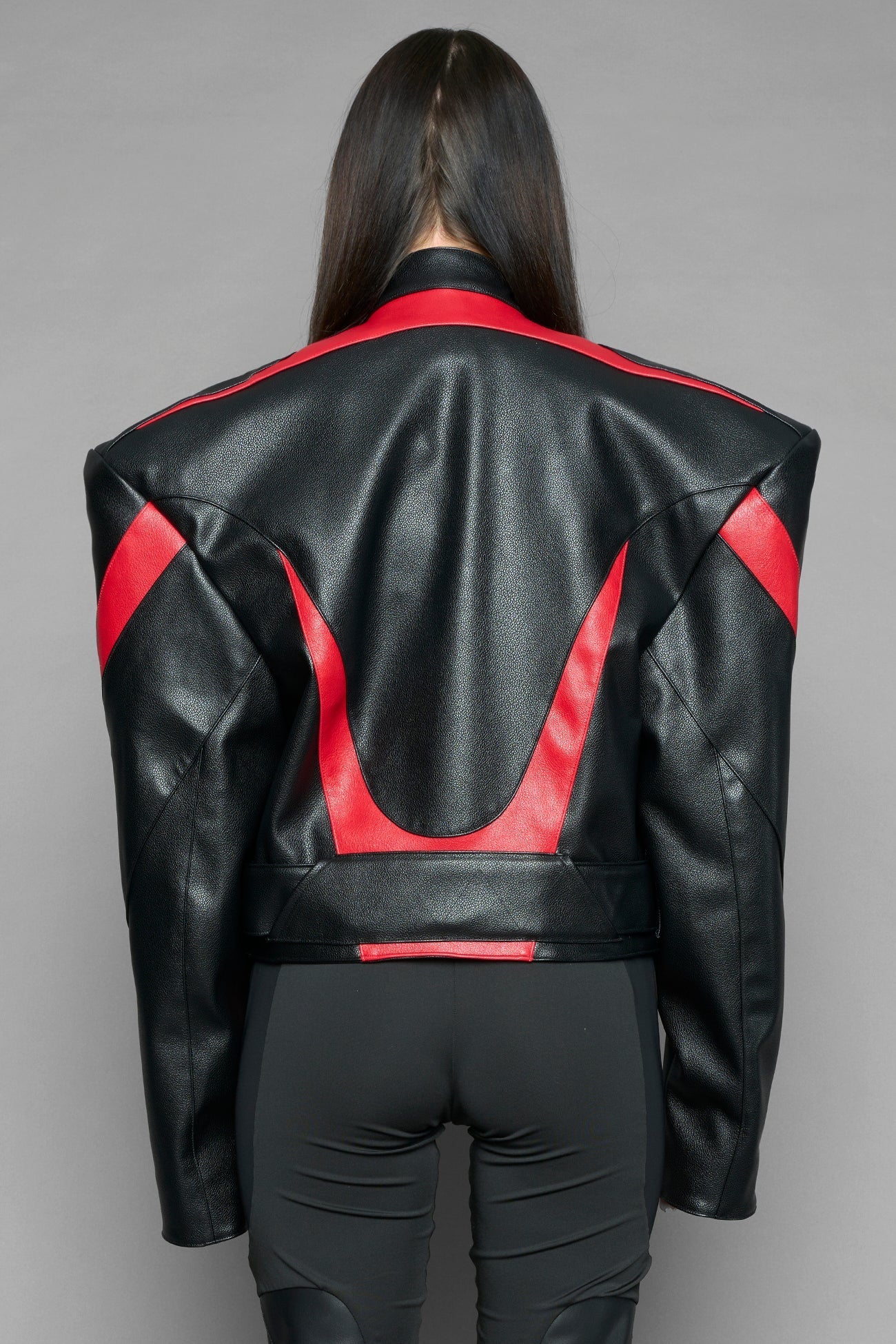 power shoulder moto jacket - Image 18