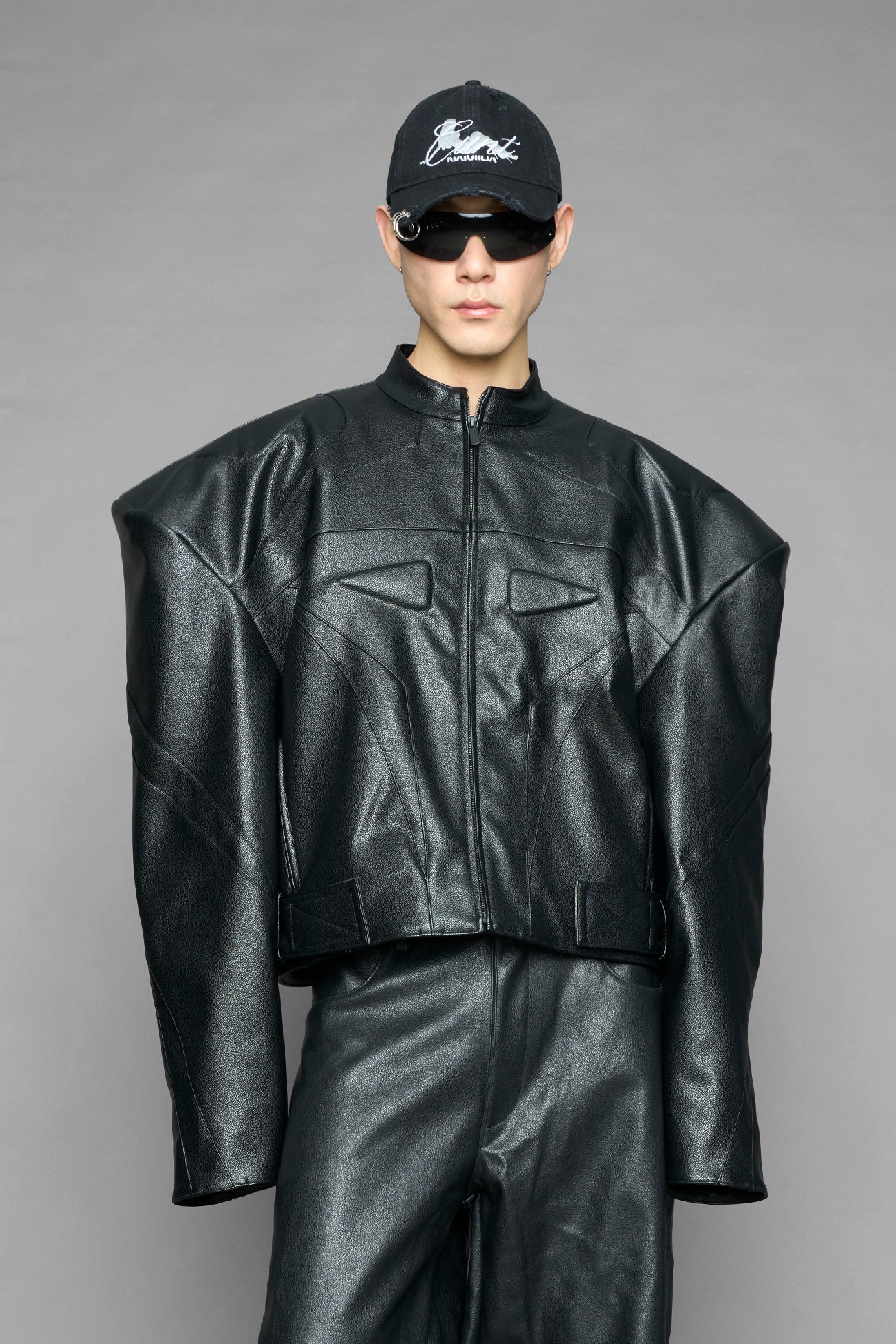 power shoulder moto jacket - Image 2