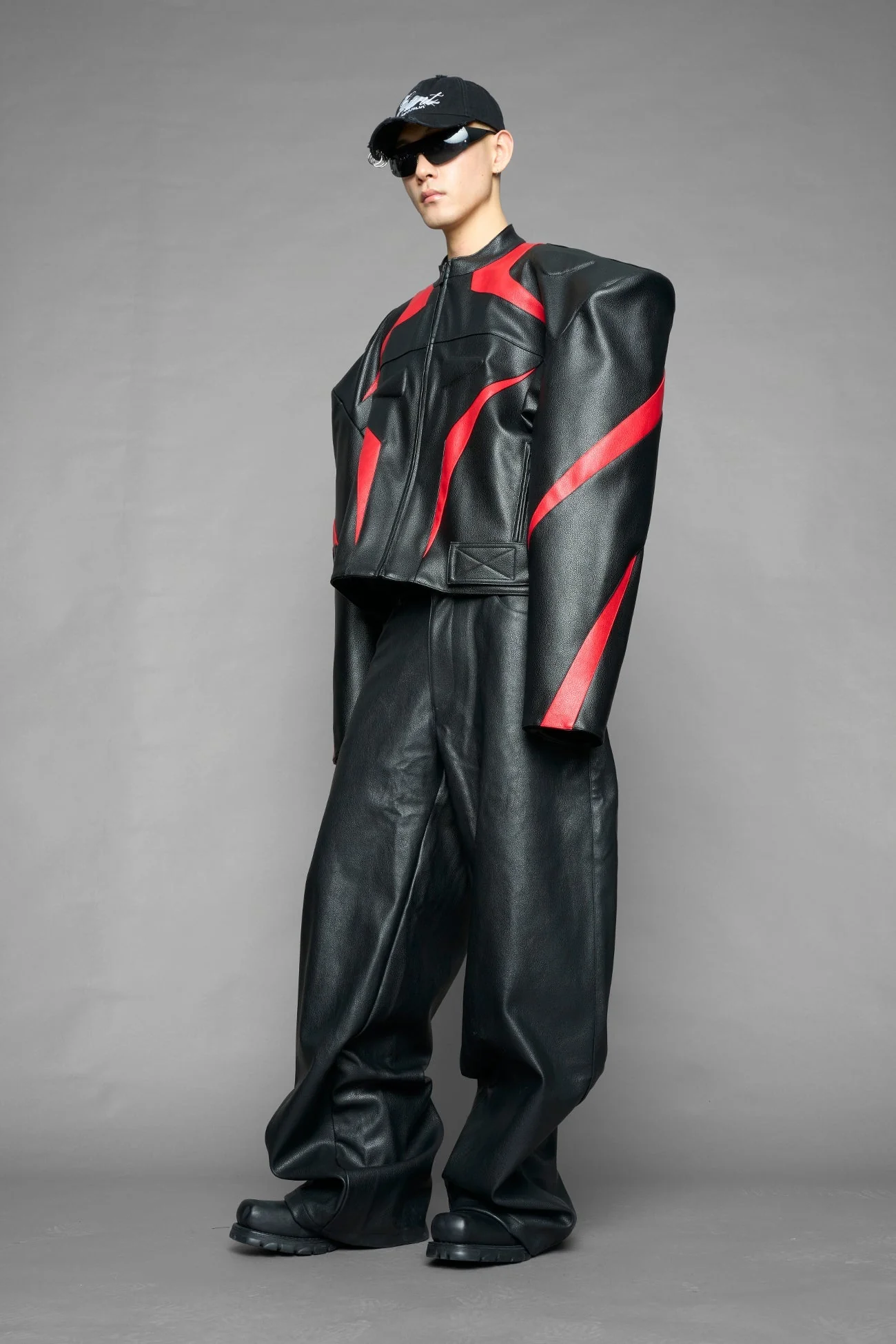 power shoulder moto jacket - Image 20