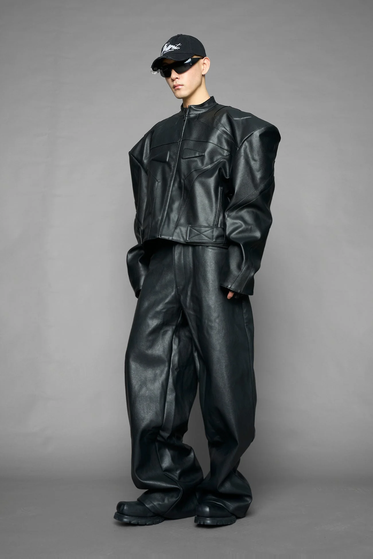 power shoulder moto jacket - Image 3