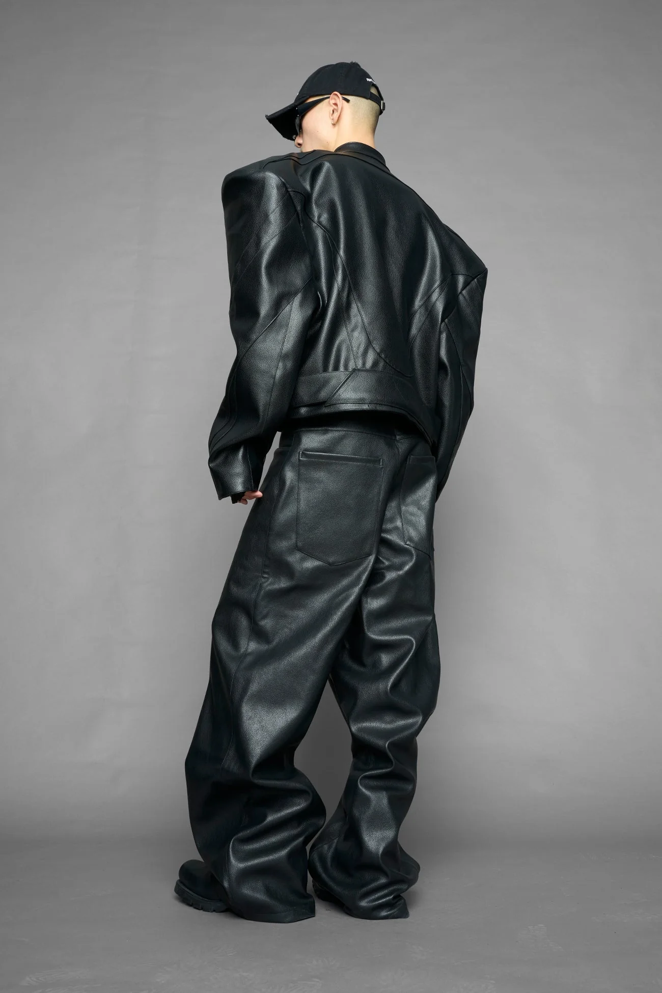power shoulder moto jacket - Image 4