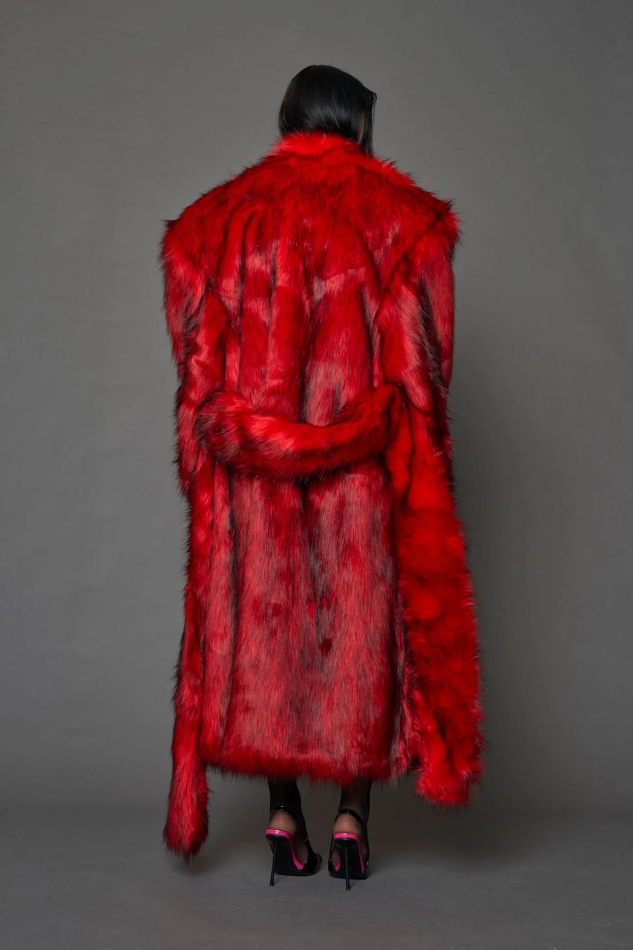 Midnight Faux Fur Coat - Image 11