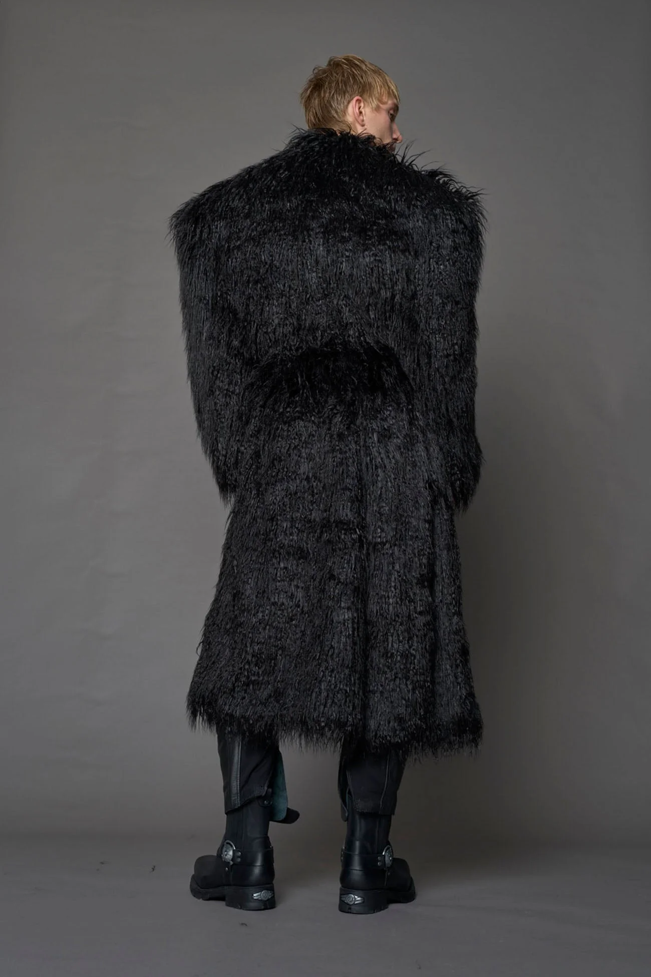 Midnight Faux Fur Coat - Image 6