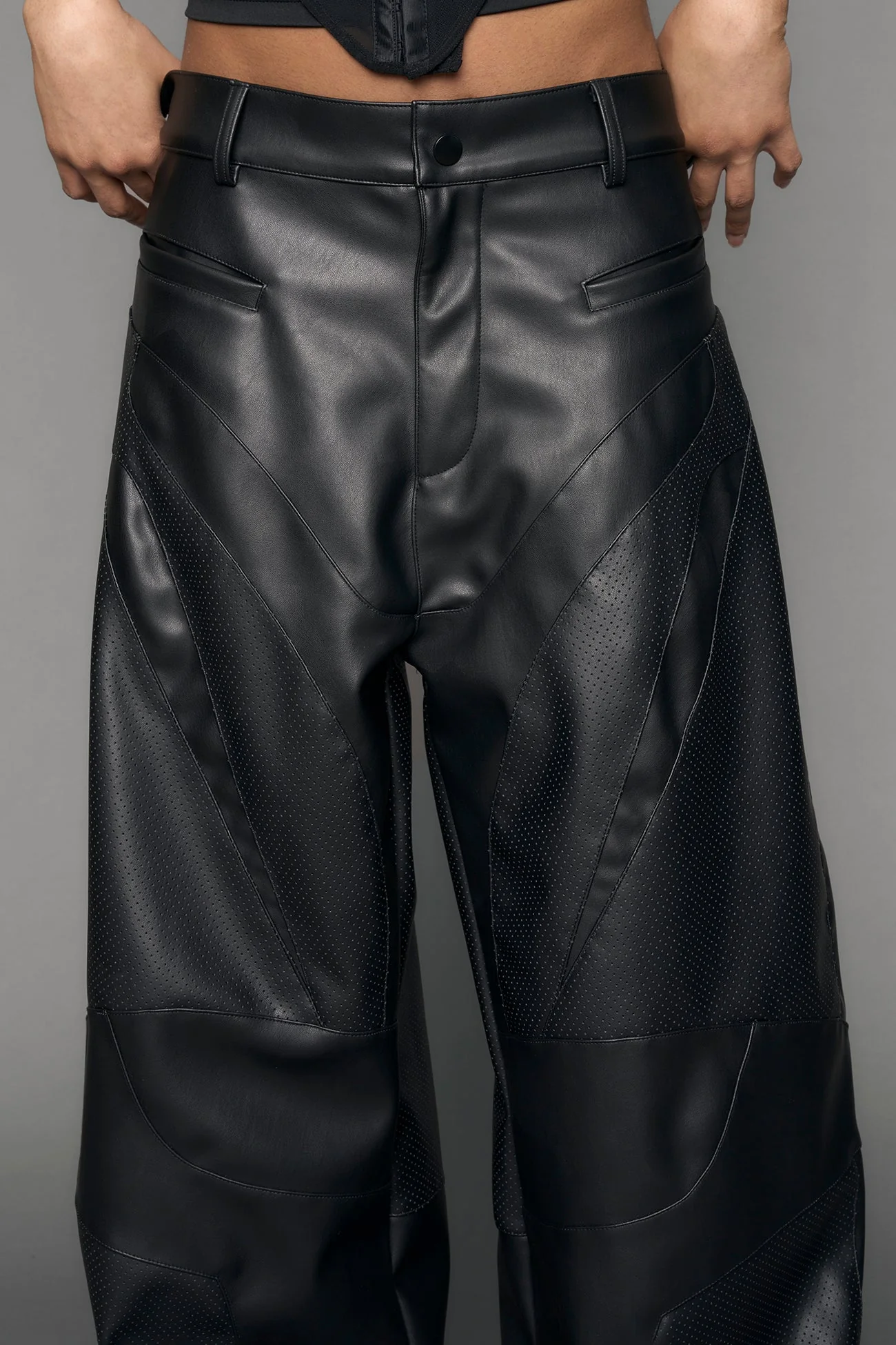 Moto Leather Baggy Pants - Image 3