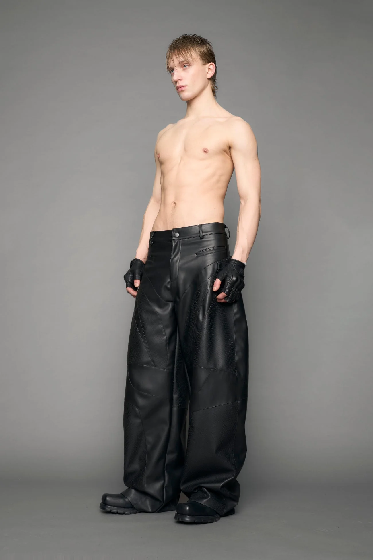 Moto Leather Baggy Pants - Image 7