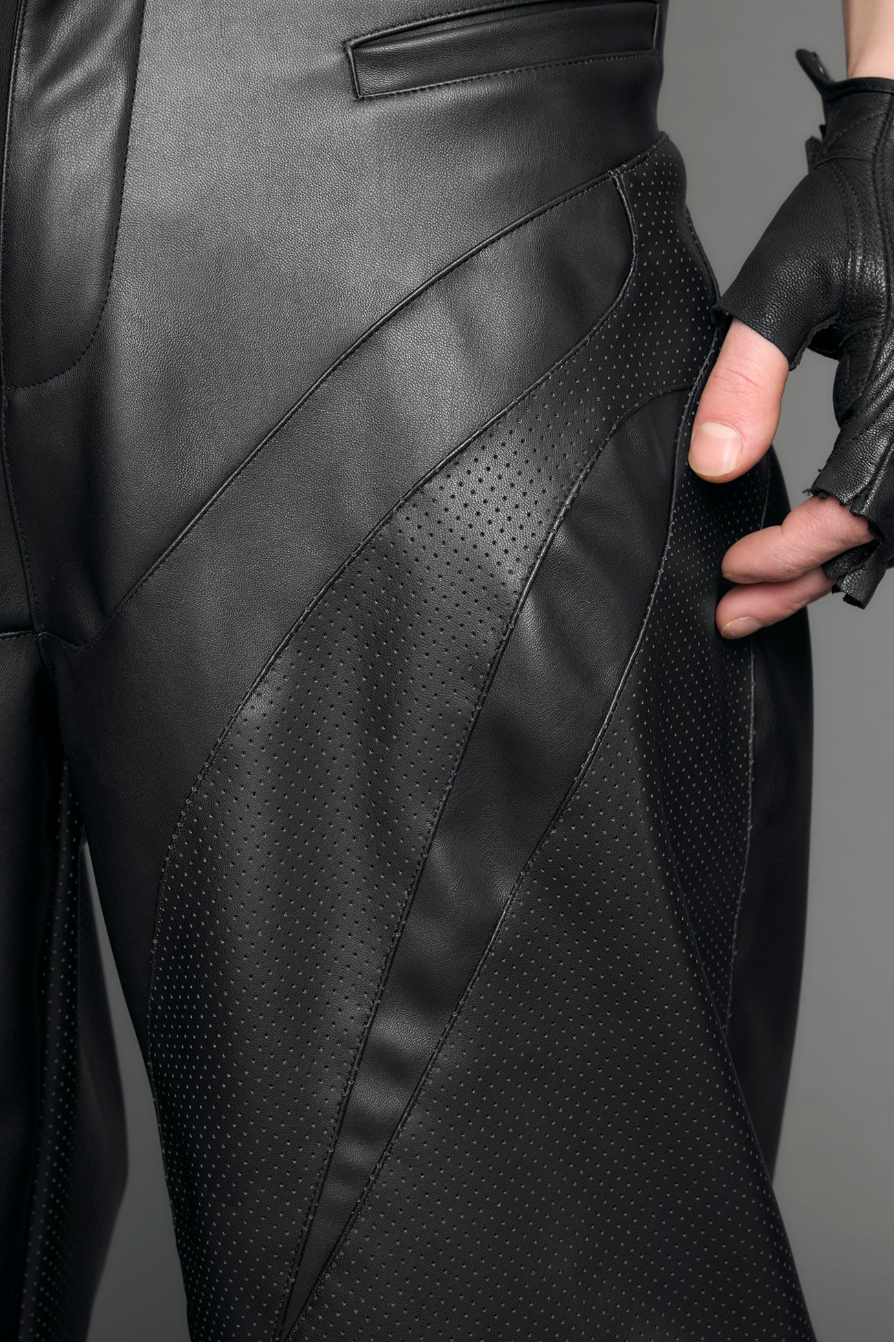 Moto Leather Baggy Pants - Image 9