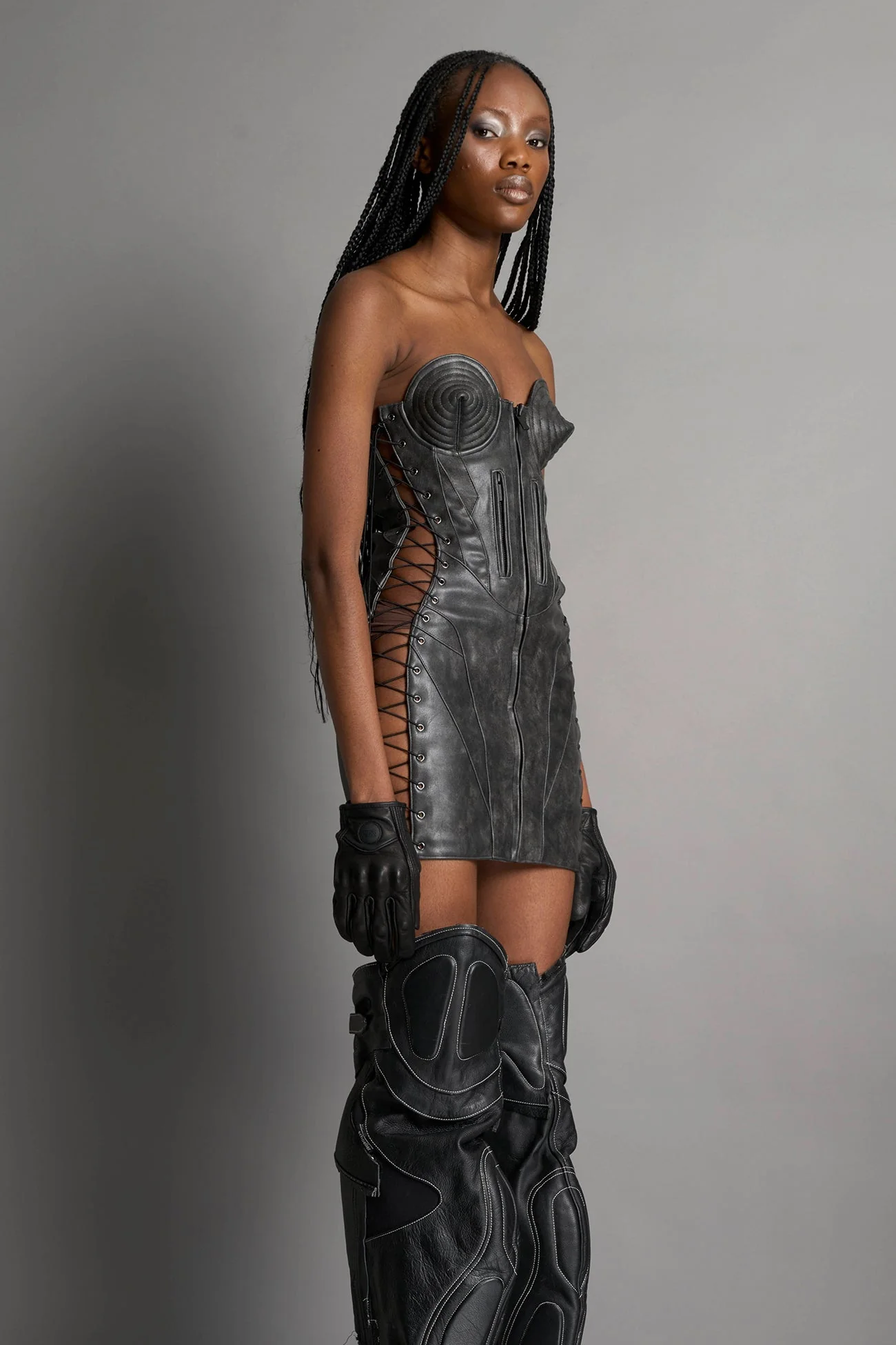 Moto Cone Dress - Image 3