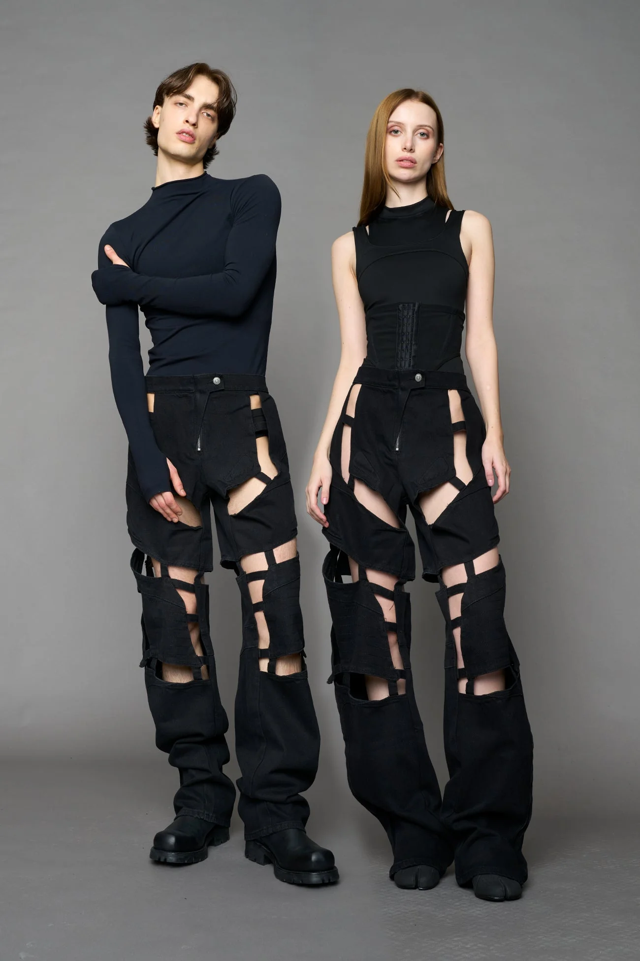 Moto Denim Floating Pants