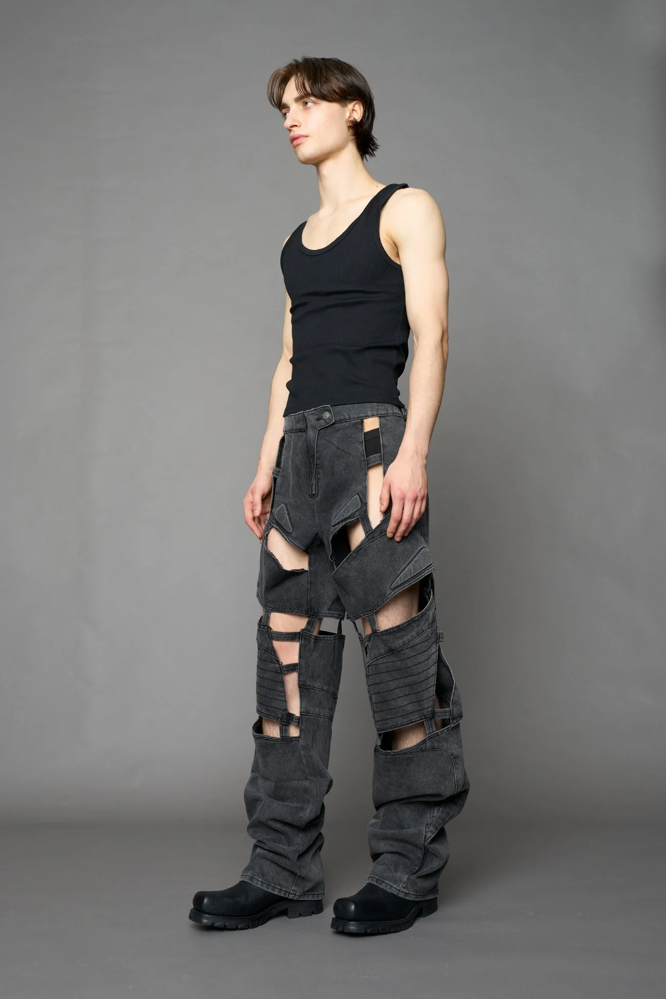 Moto Denim Floating Pants - Image 12
