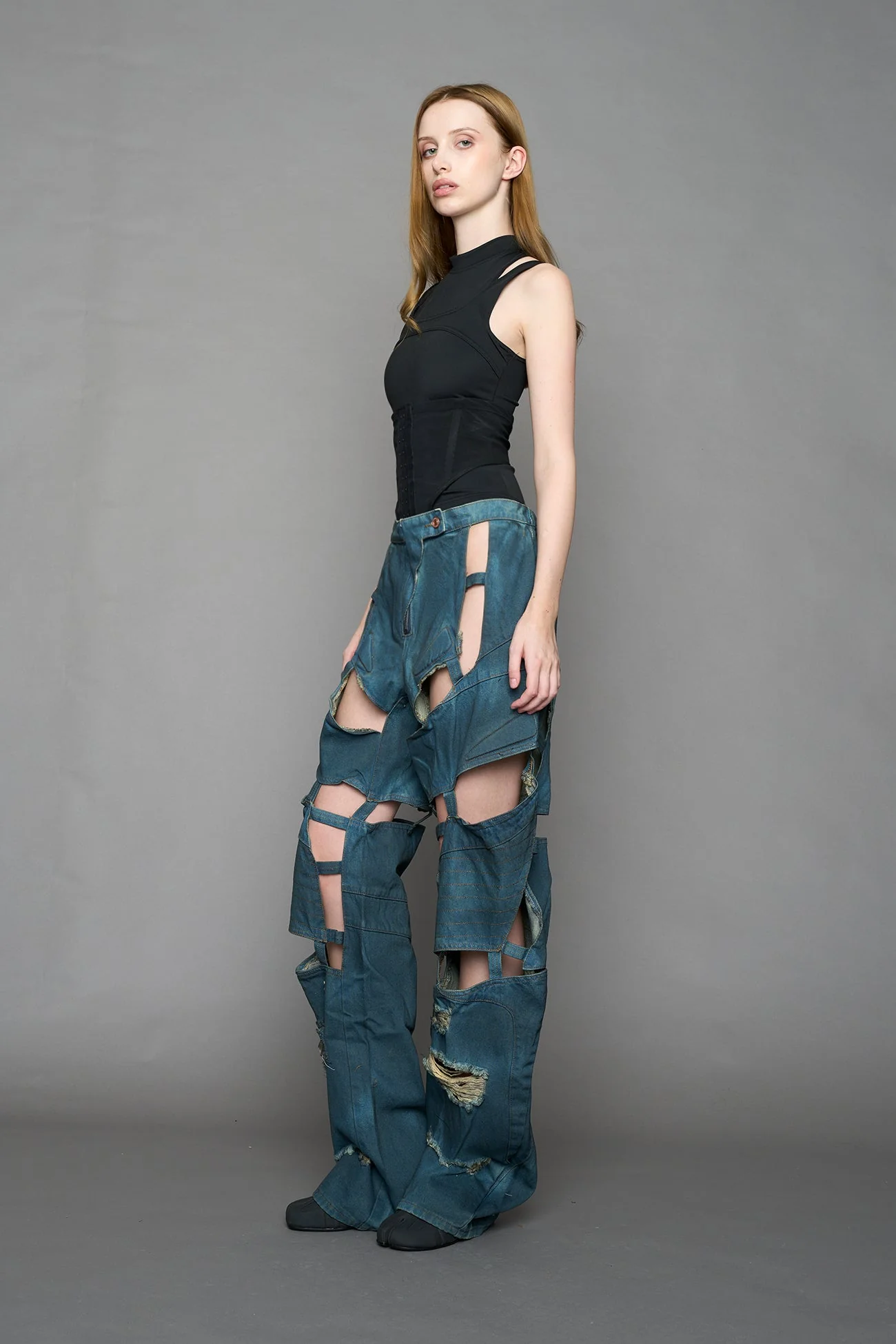 Moto Denim Floating Pants - Image 16