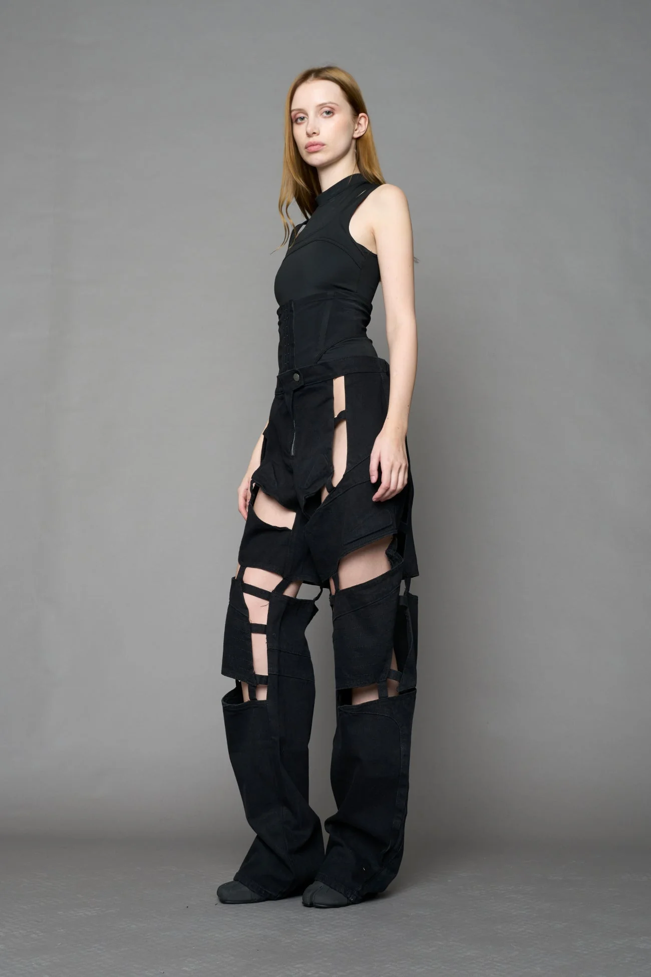 Moto Denim Floating Pants - Image 2