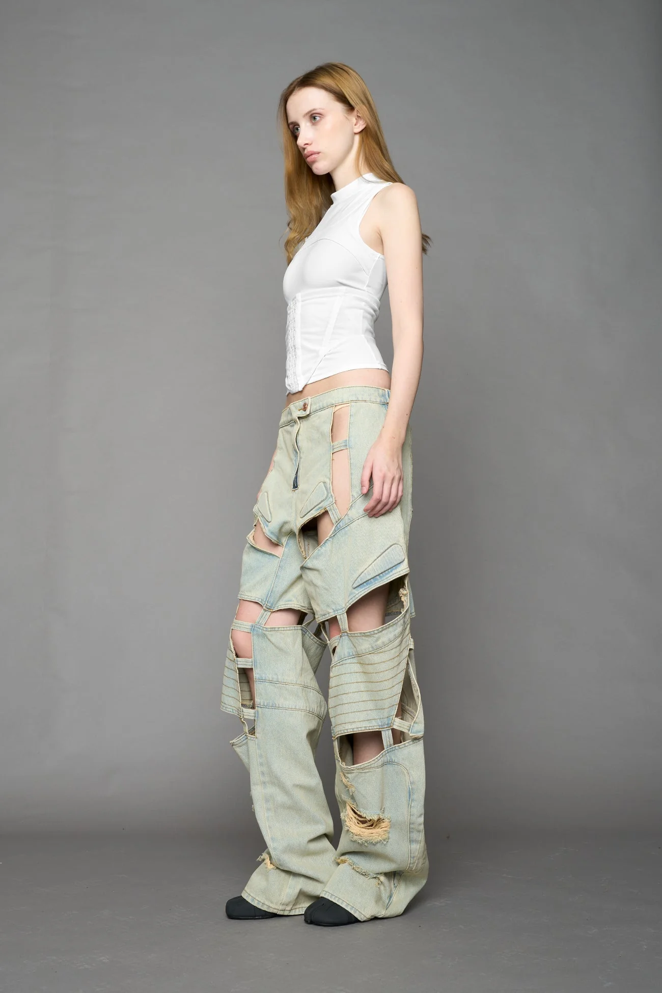 Moto Denim Floating Pants - Image 24
