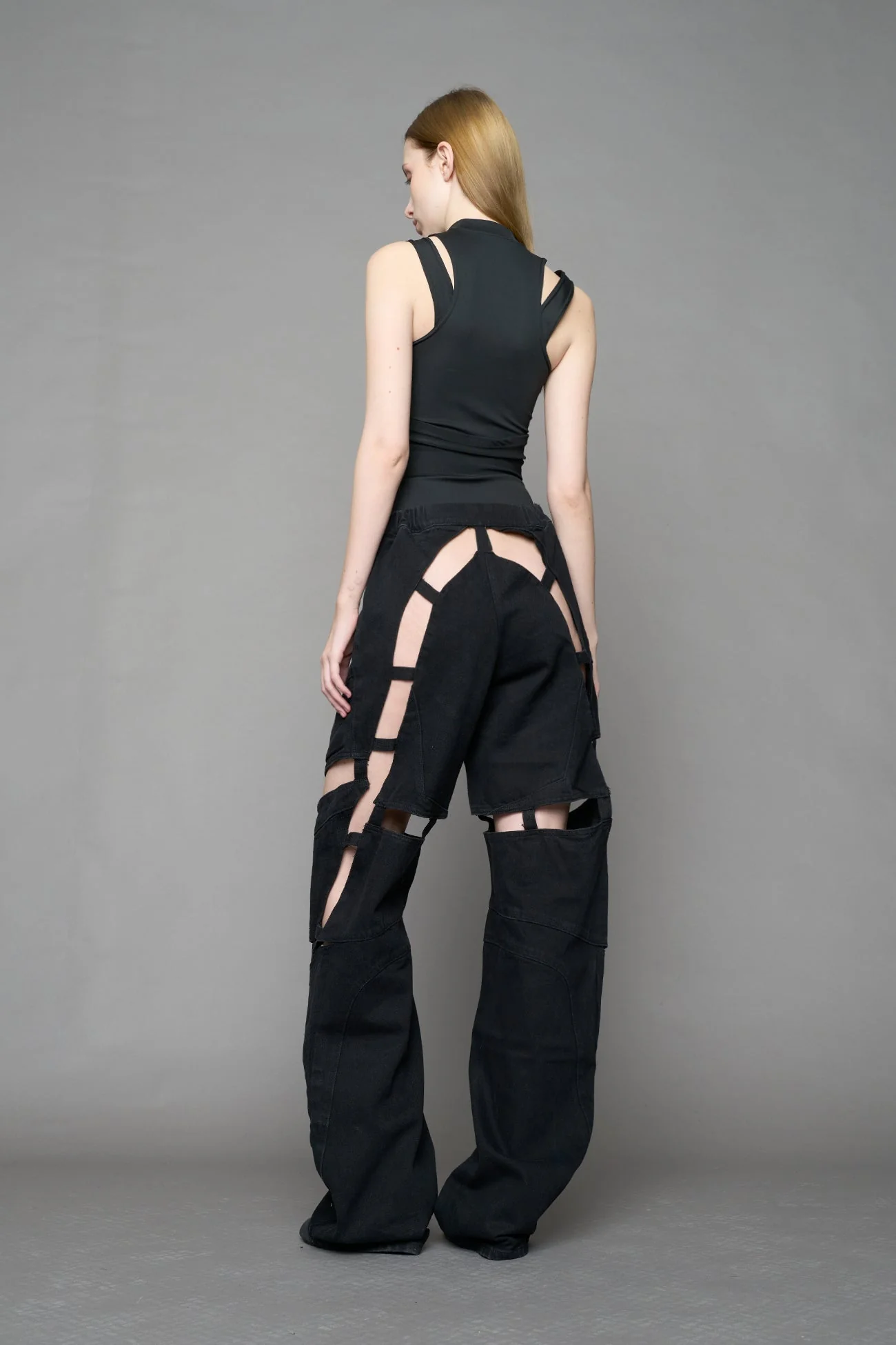 Moto Denim Floating Pants - Image 4