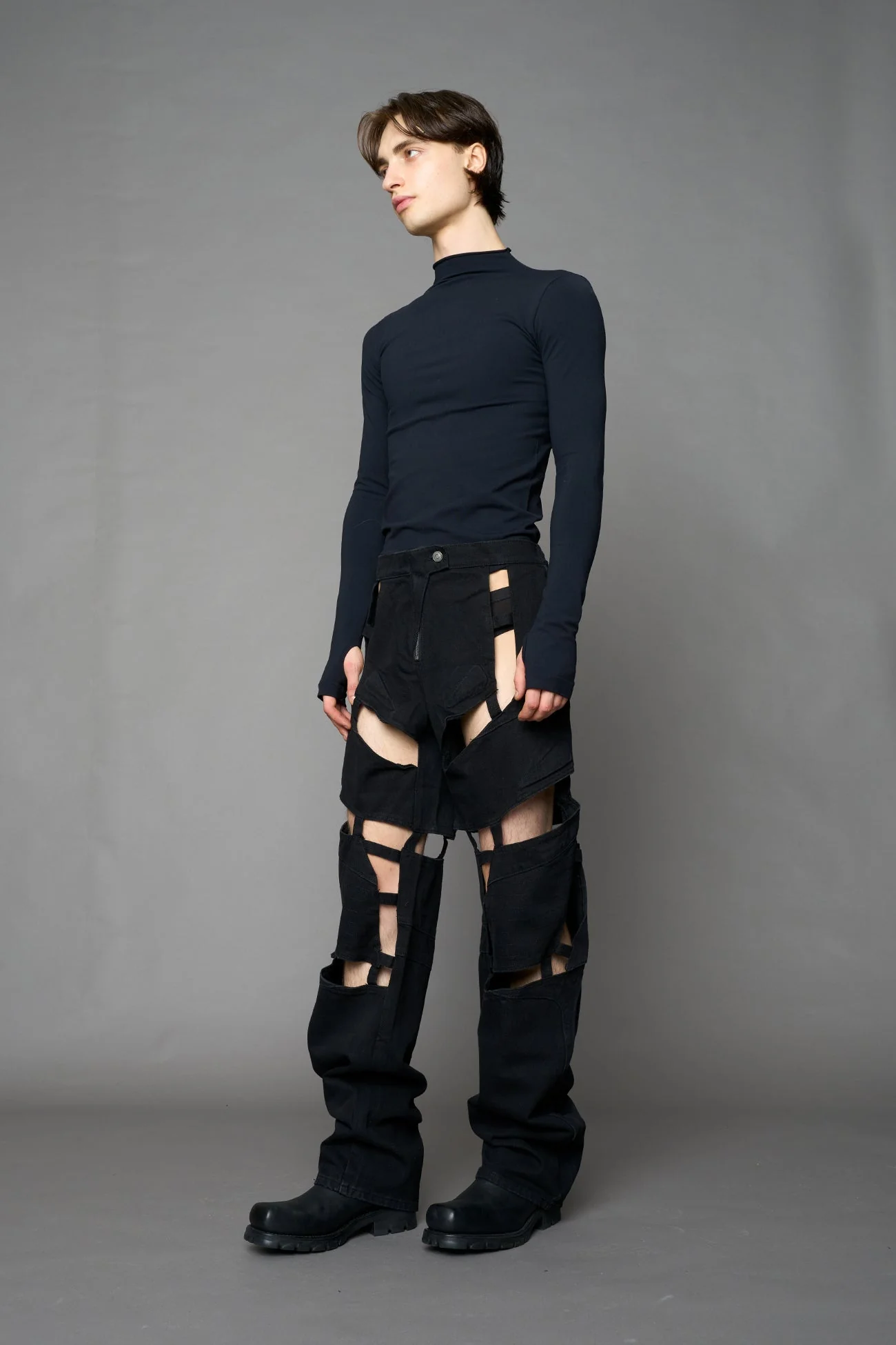 Moto Denim Floating Pants - Image 5