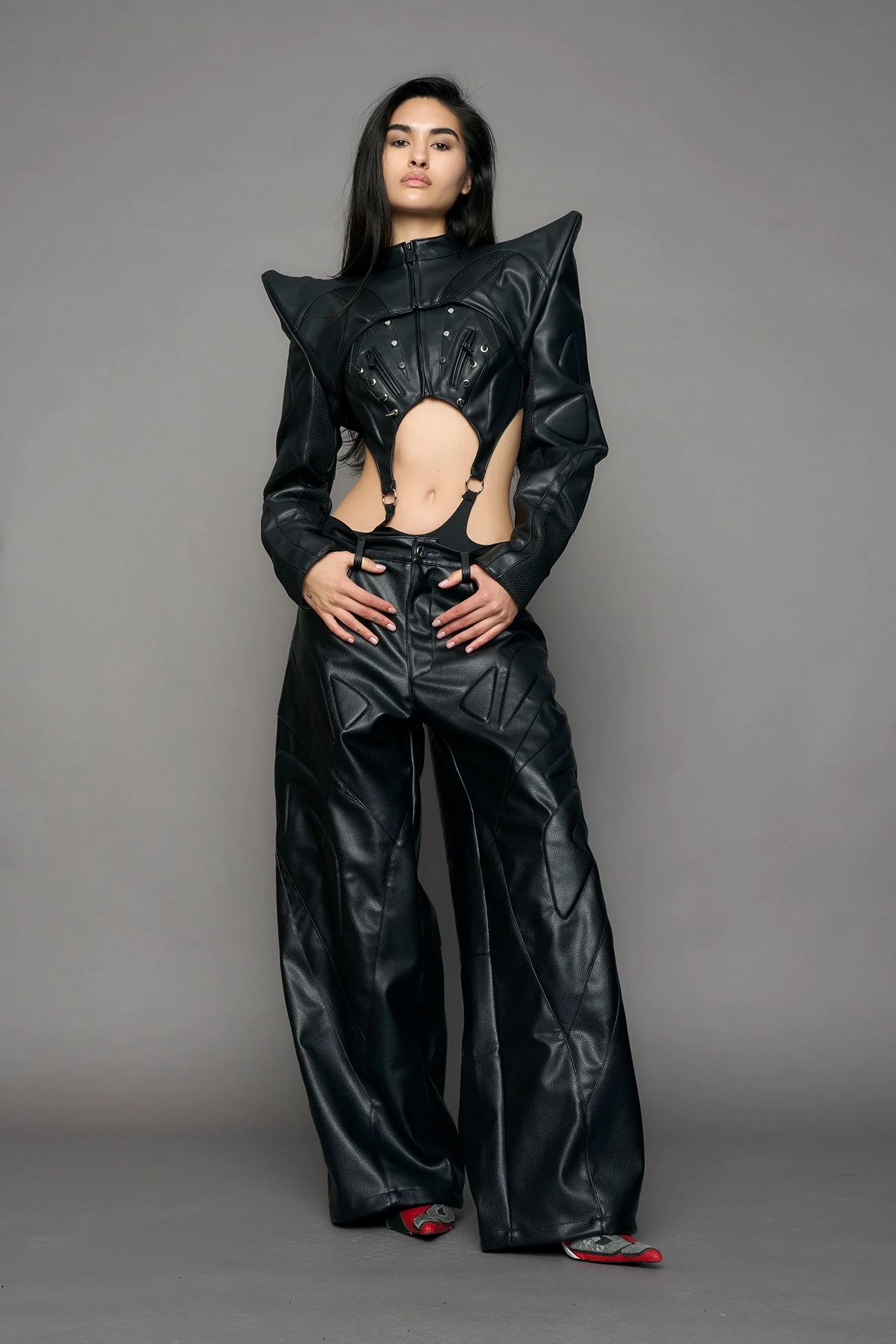 Octane Moto Spike Bolero Jacket - Image 2