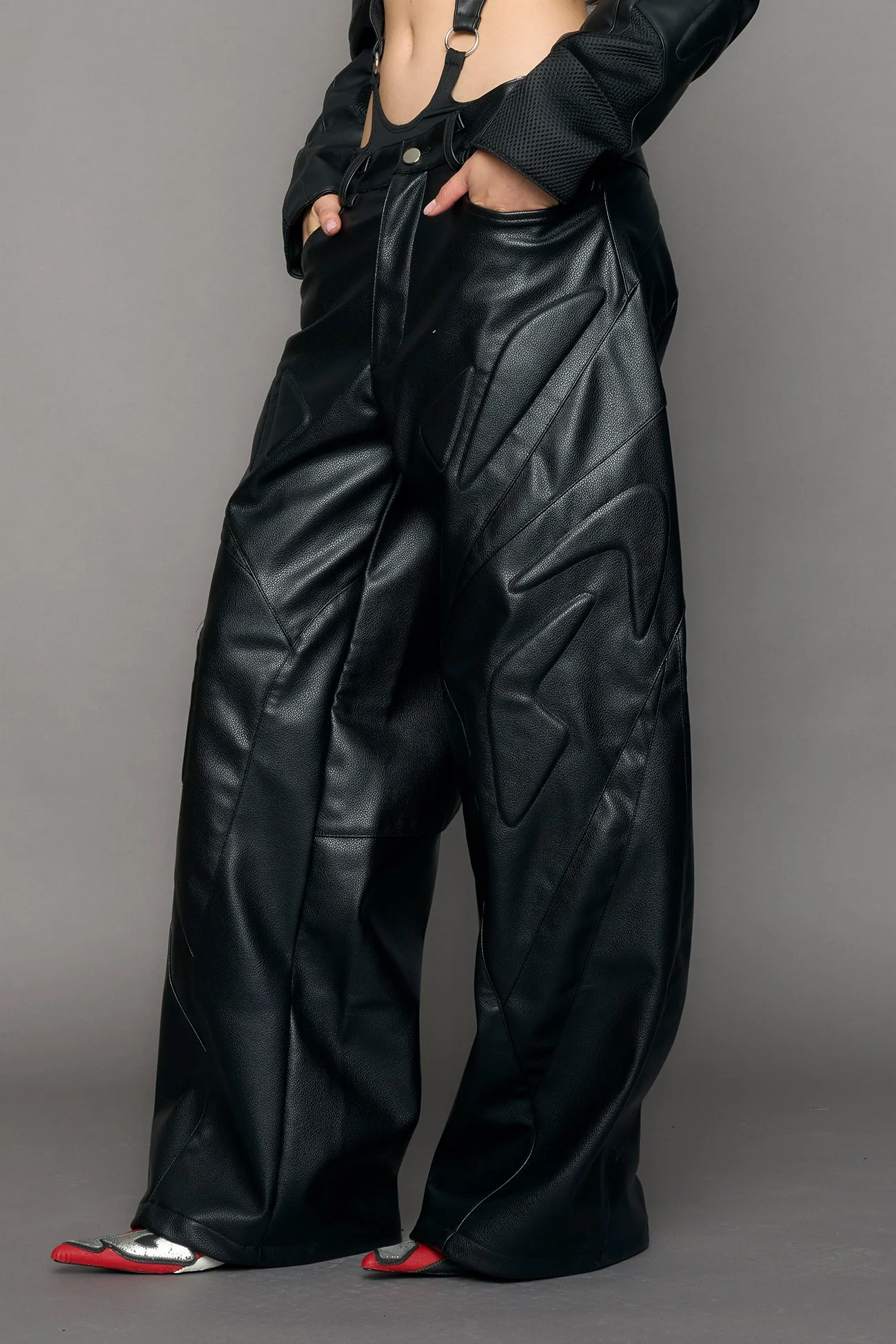Octane Oversize Leather Pants - Image 4