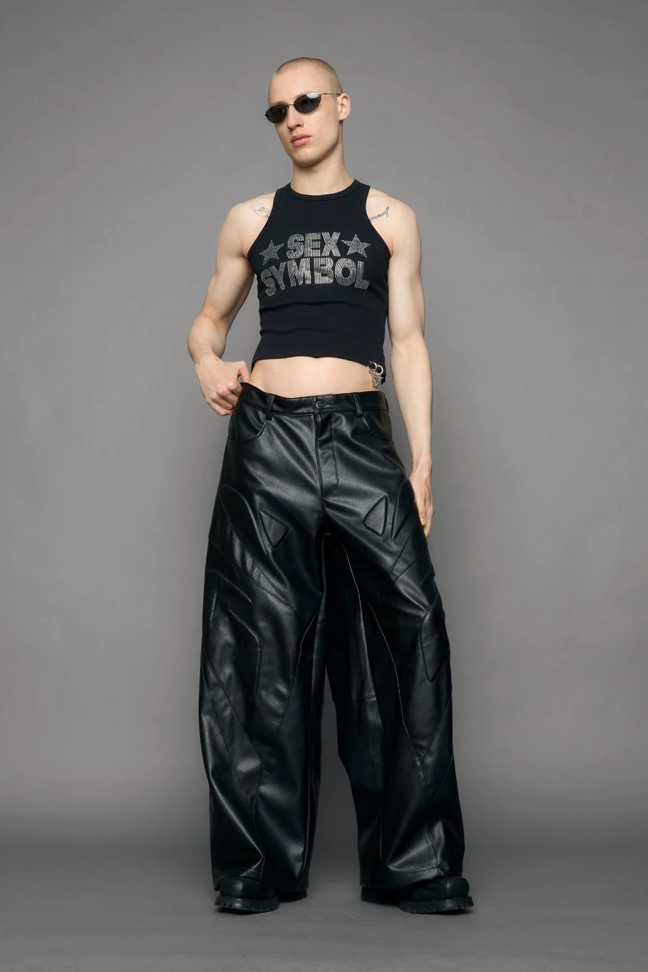 Octane Oversize Leather Pants - Image 7