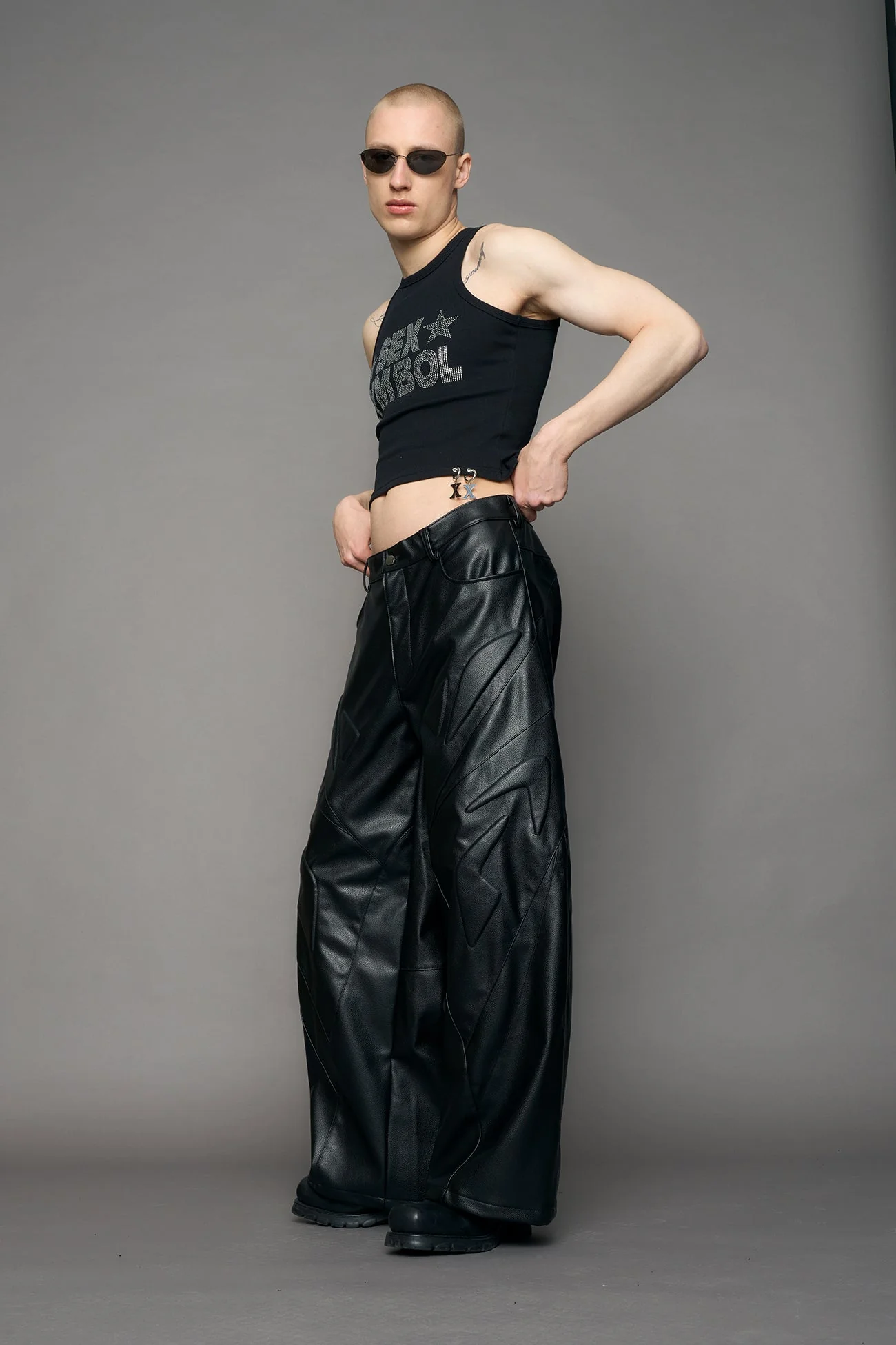 Octane Oversize Leather Pants - Image 8