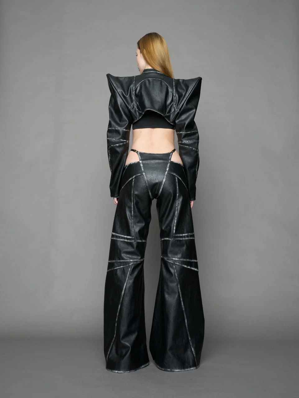 Oversize Thong Pants Black Washed - Image 3