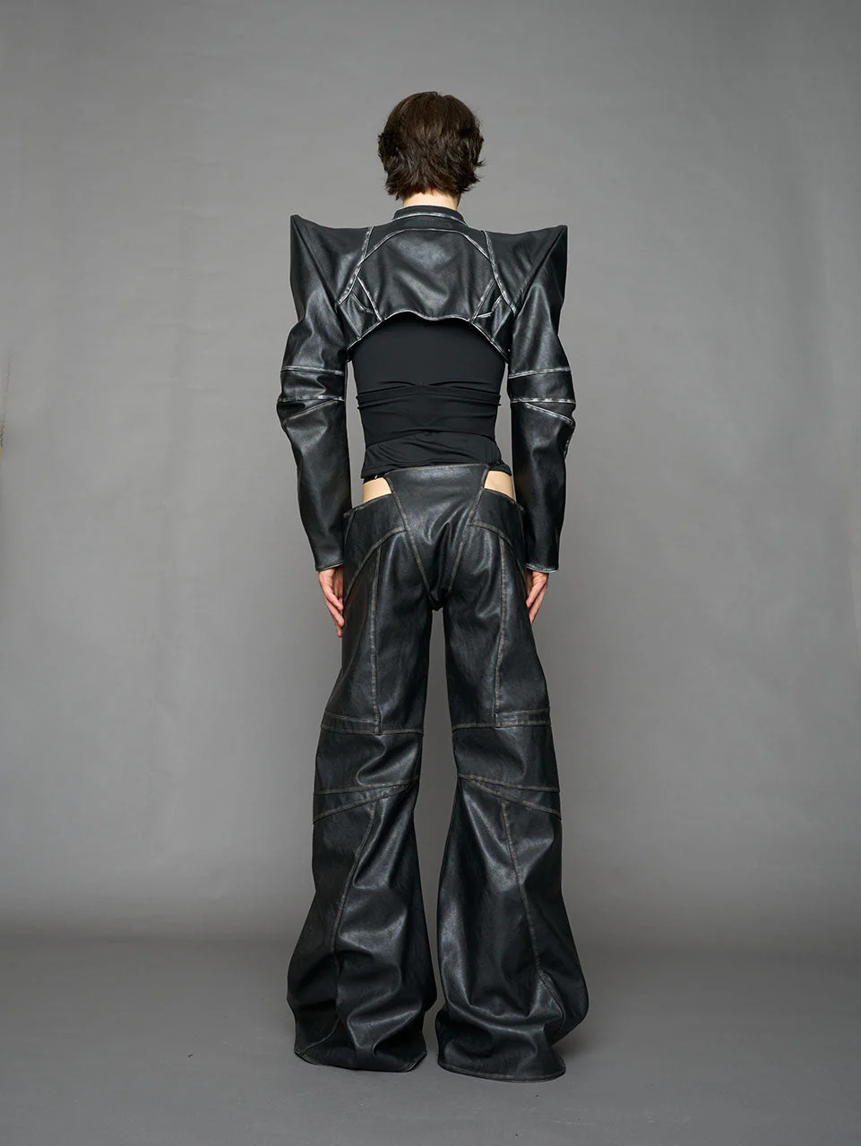 Oversize Thong Pants Black Washed - Image 7