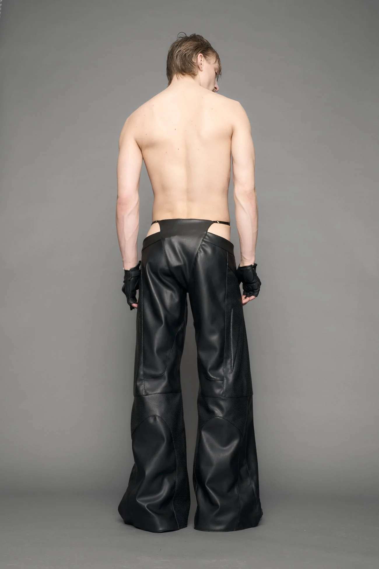 Perforated Moto Thong Pants - Image 5