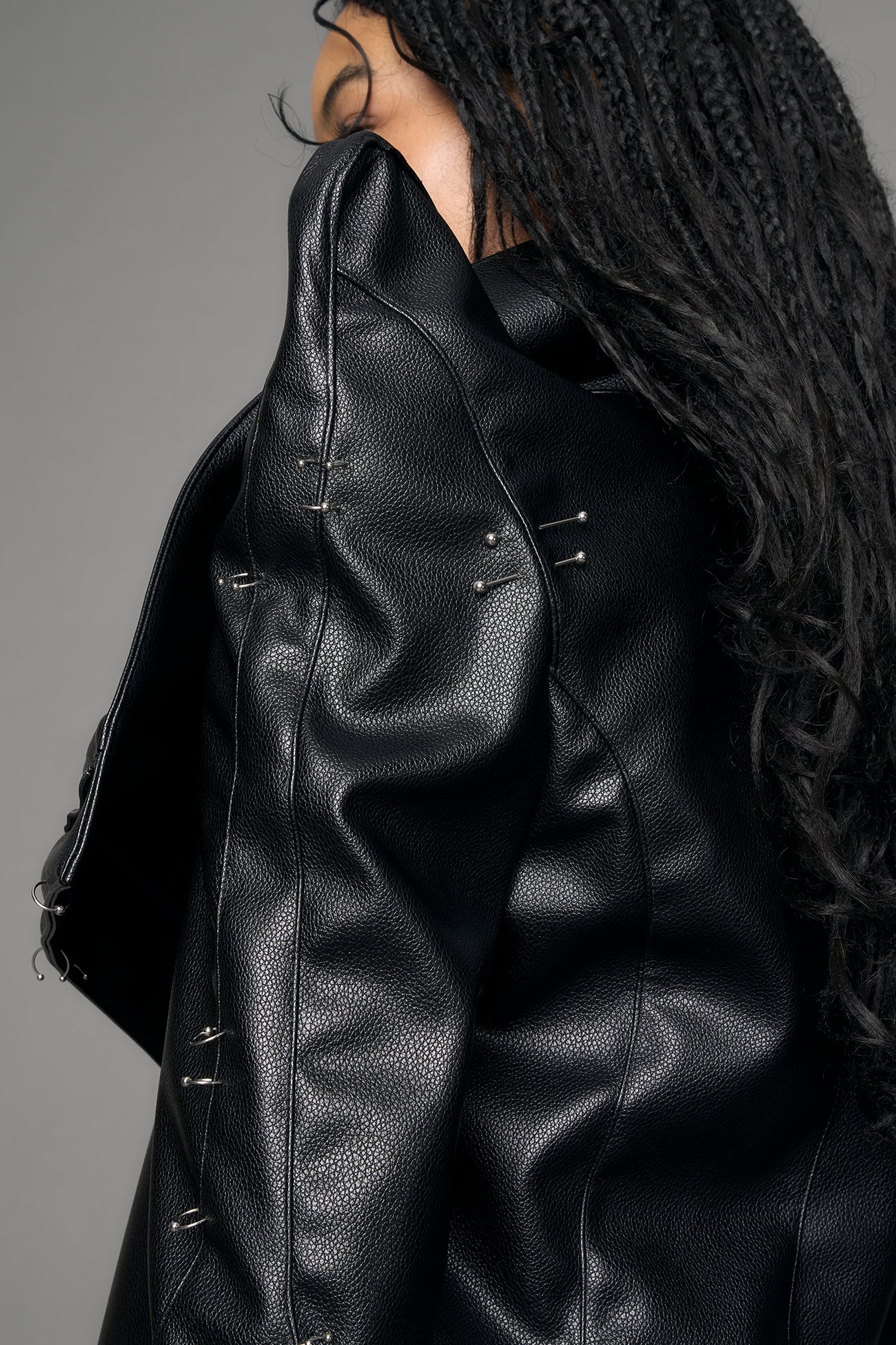 Pierced High Collar Jacket - Image 7