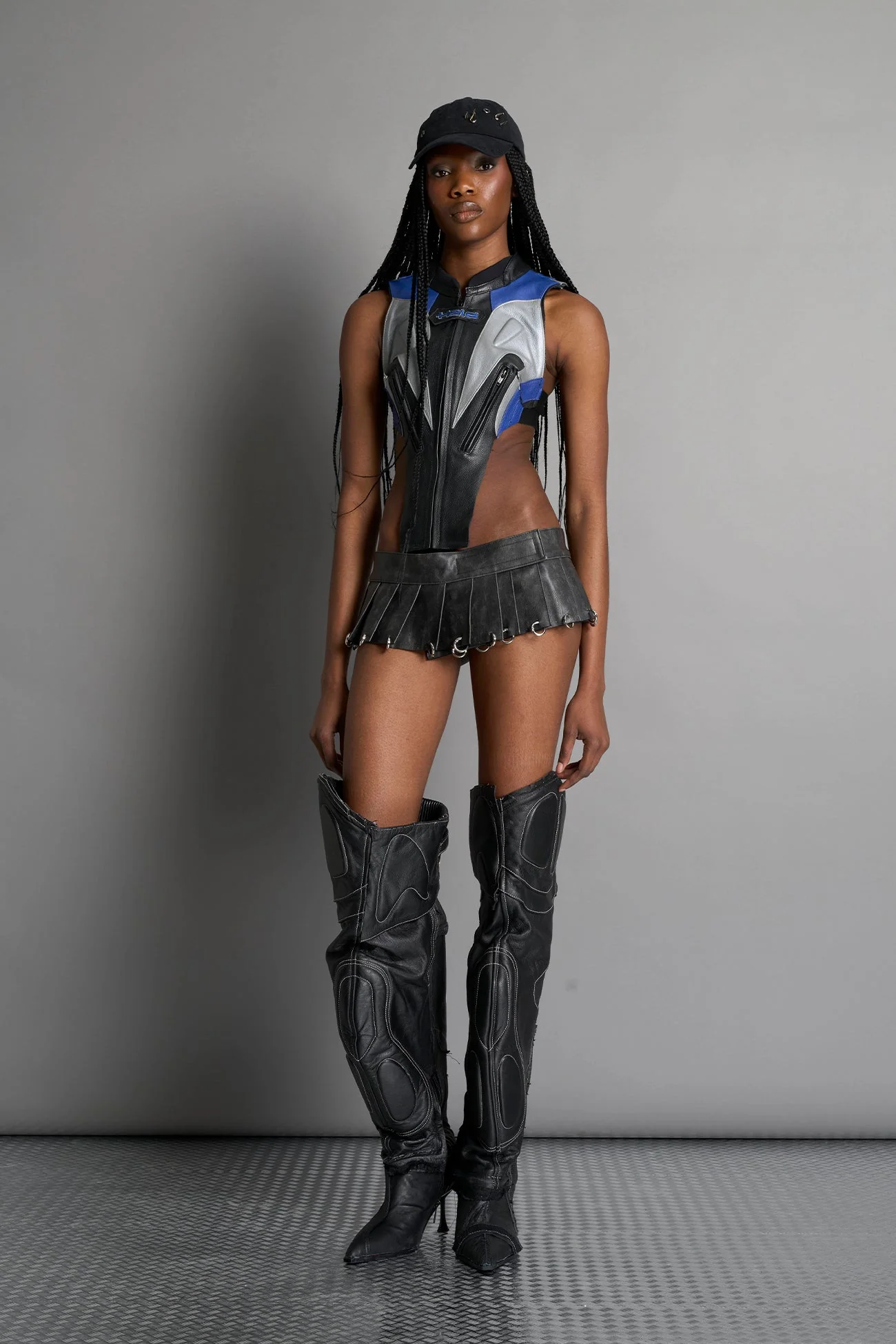 Pleated Mini Skirt With Rings - Image 21