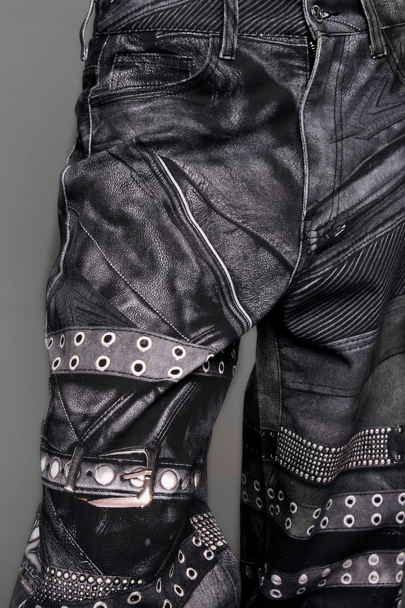 Printed Moto Baggy Pants - Image 4