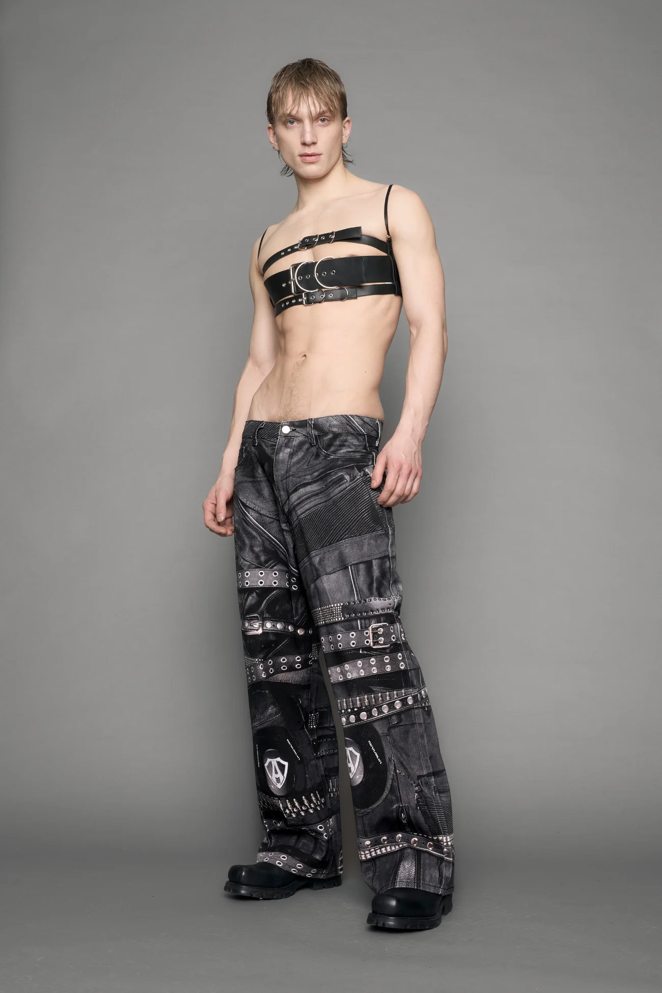 Printed Moto Baggy Pants - Image 6