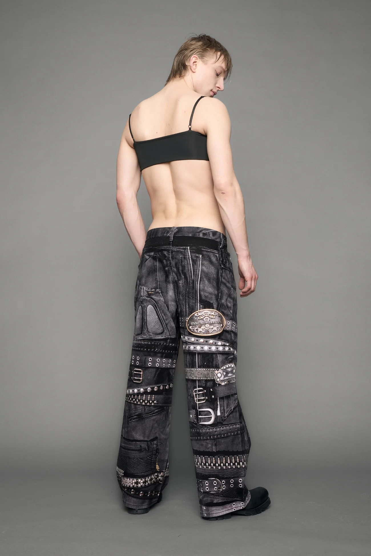 Printed Moto Baggy Pants - Image 7