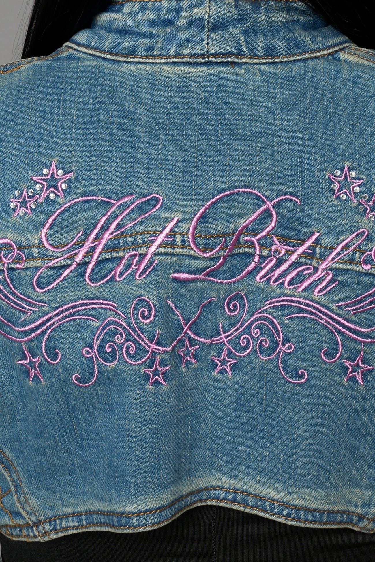 Spike Denim Bolero Jacket - Image 6