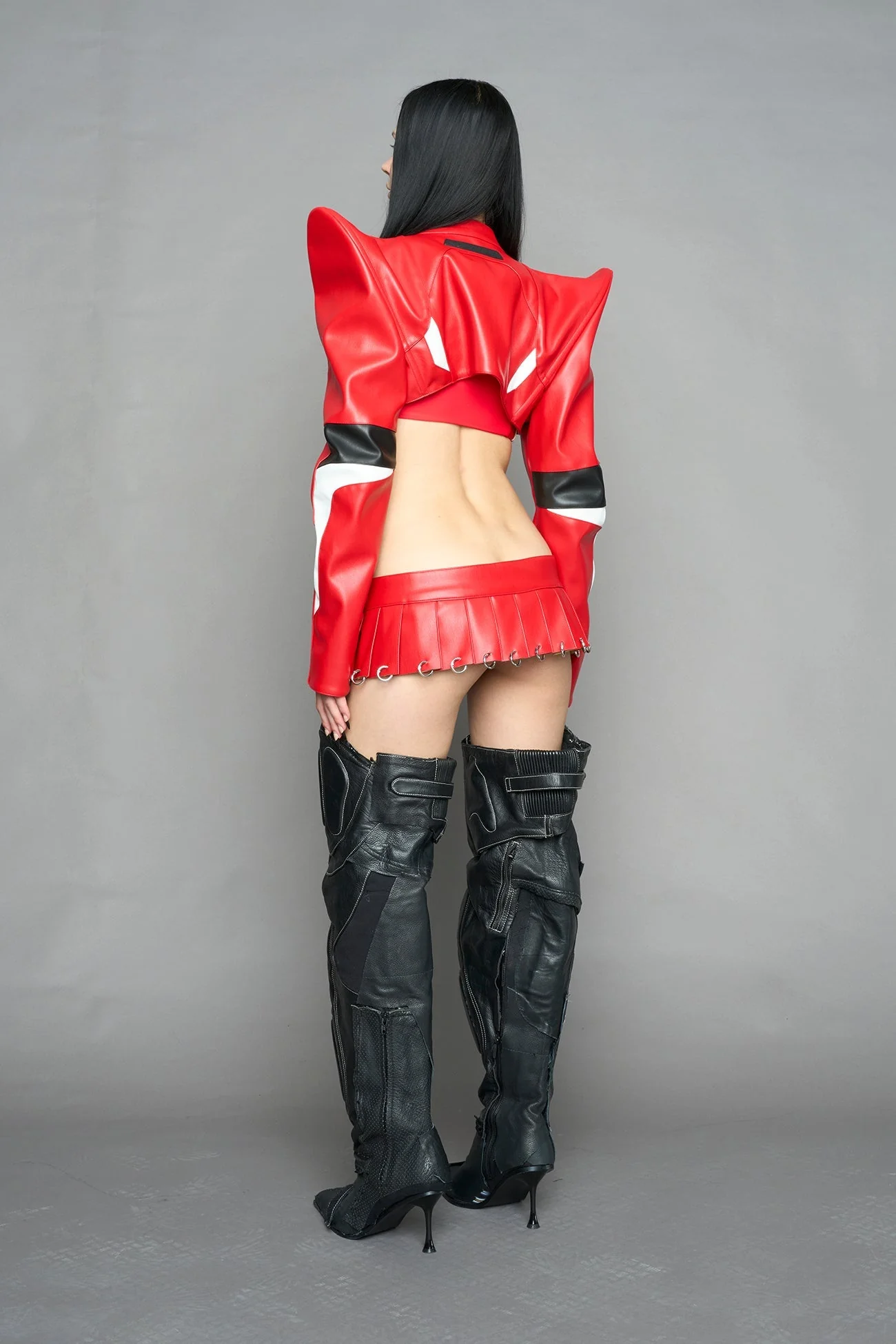 Spike Moto Bolero Jacket - Image 19