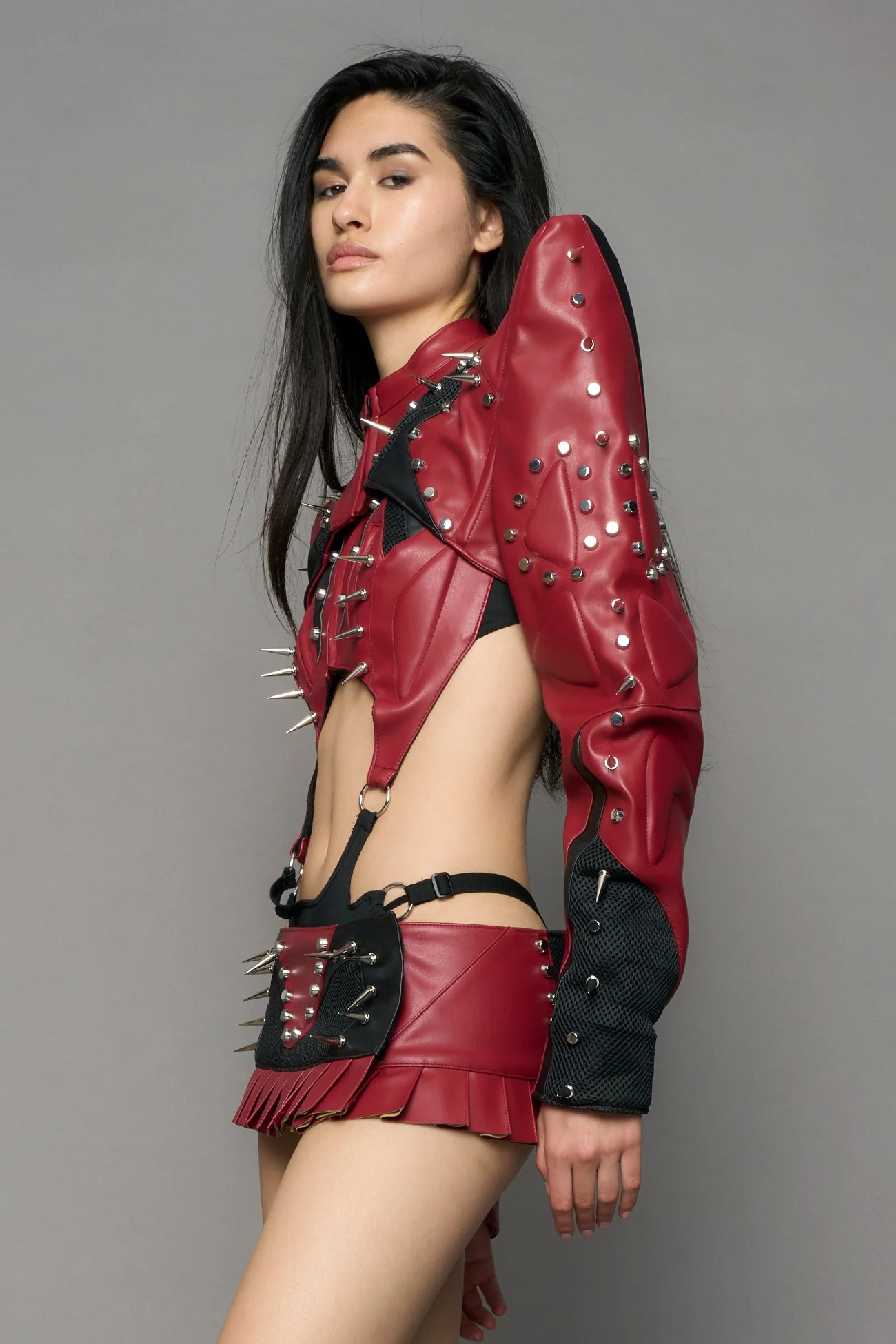 Studded Octane Moto Spike Bolero Jacket - Image 3