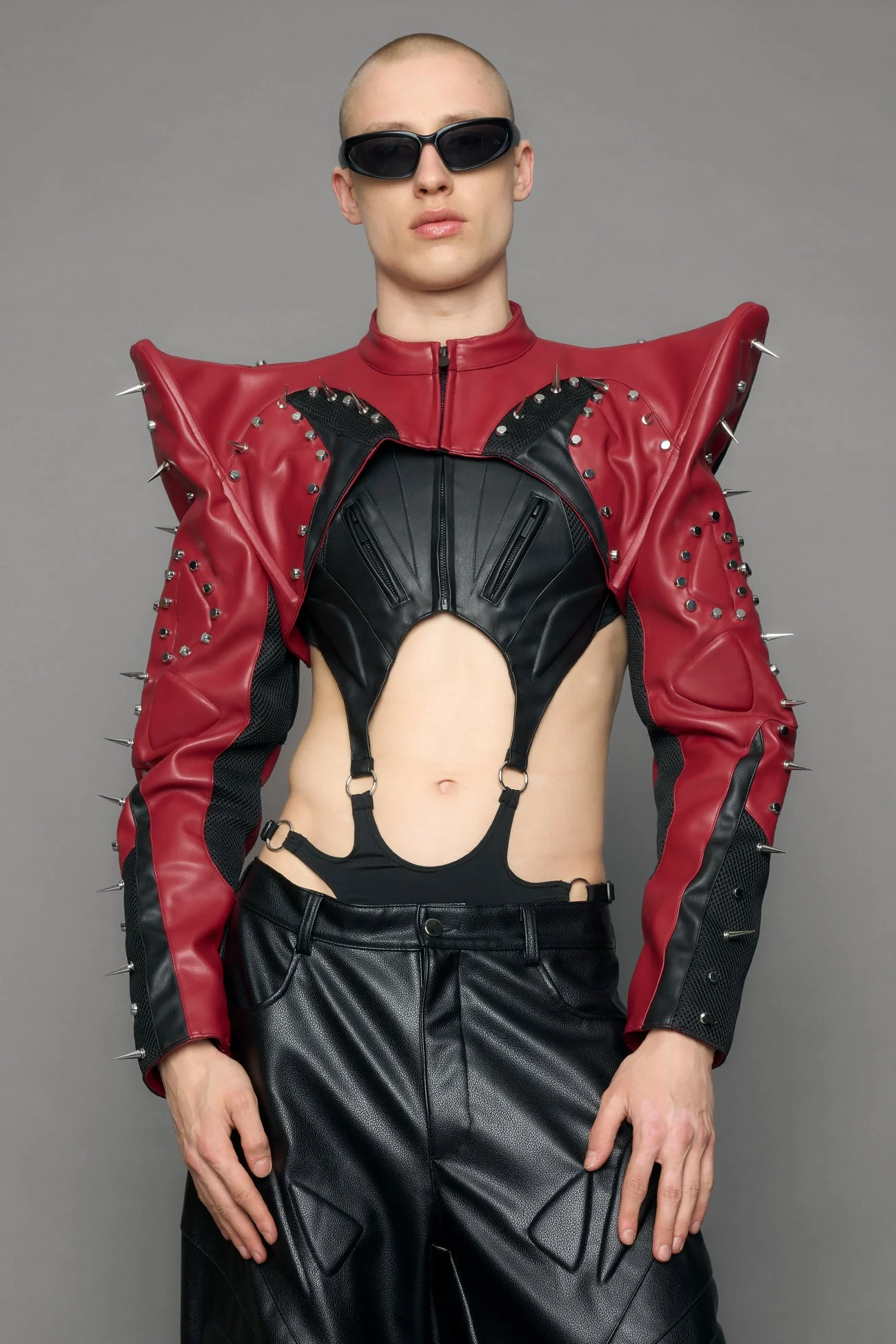 Studded Octane Moto Spike Bolero Jacket - Image 6