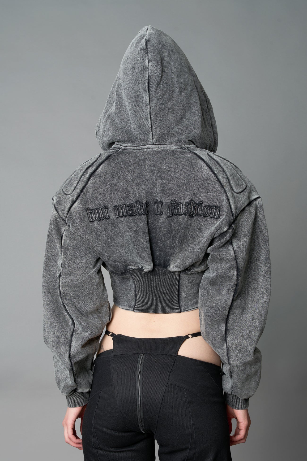 Sweat Corset Zip Hoodie - Image 17