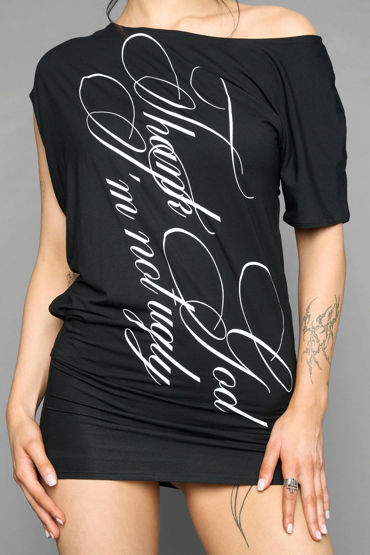 thank god i'm not ugly asymmetric dress - Image 2