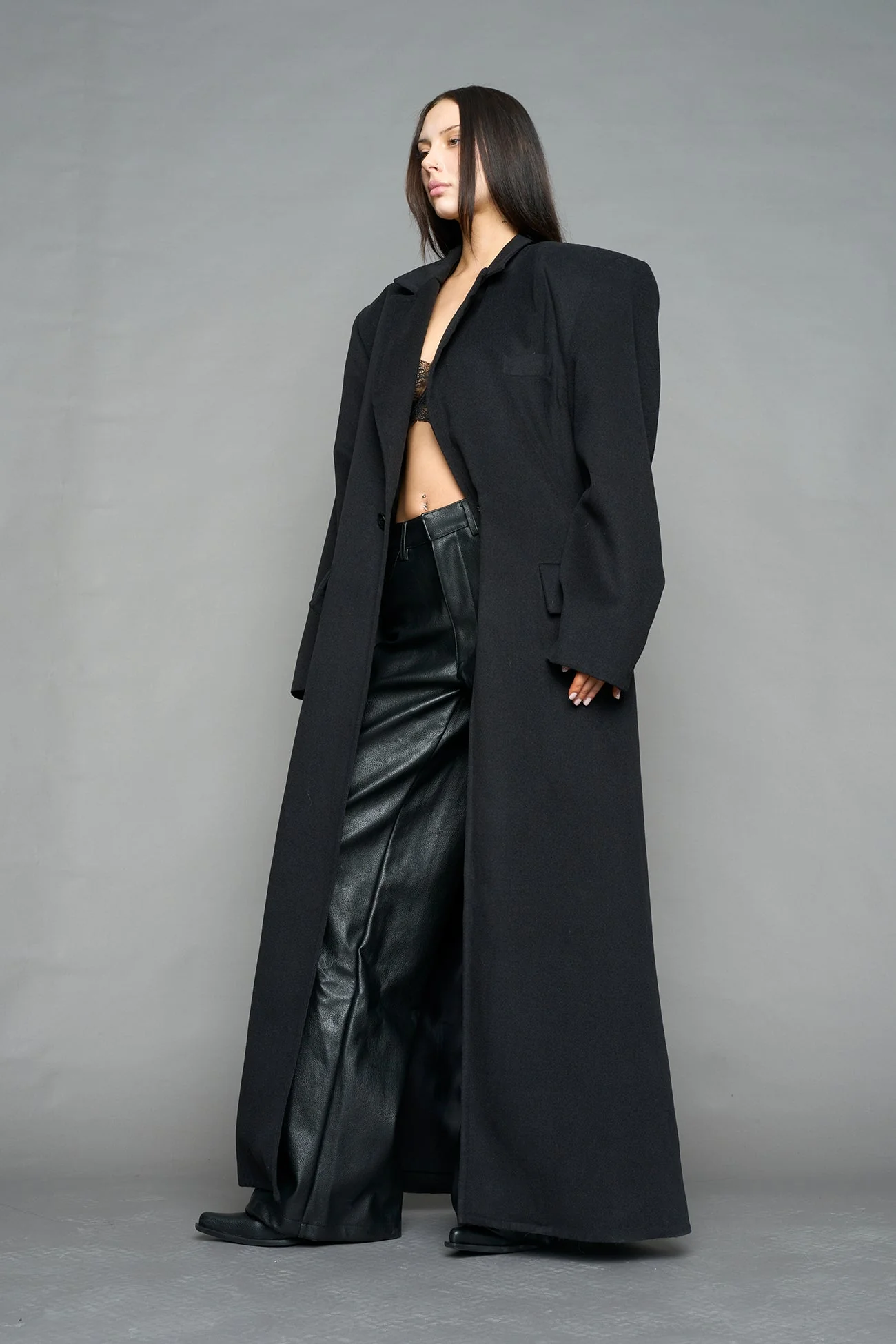 Wool Elongated Blazer Coat - Image 3