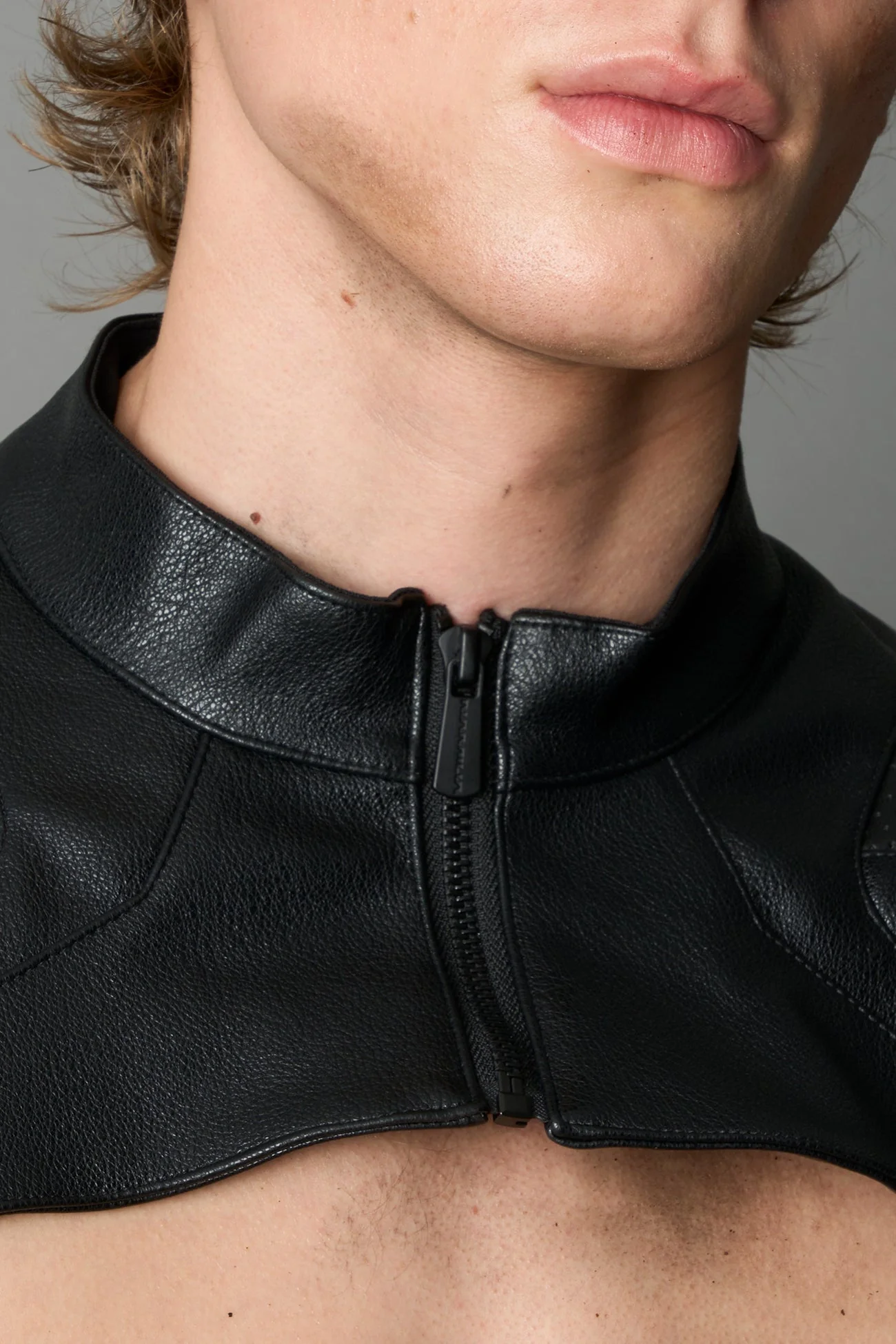 XTC Leather Choker Jacket - Image 11