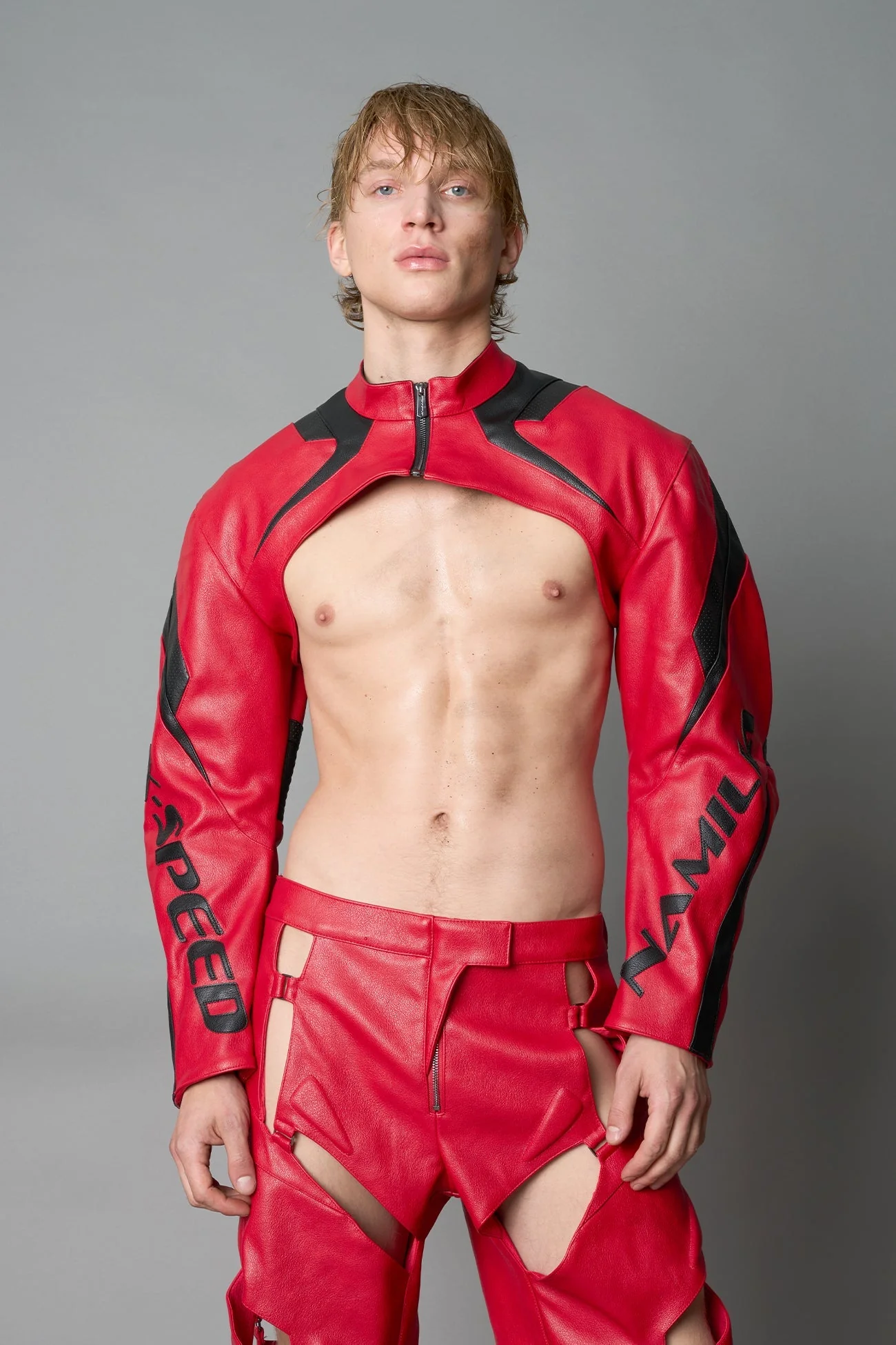 XTC Leather Choker Jacket - Image 17