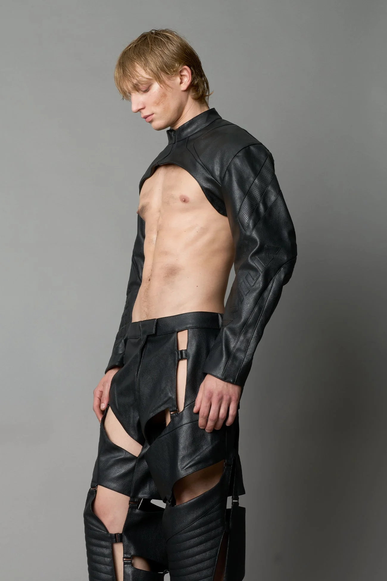 XTC Leather Choker Jacket - Image 8